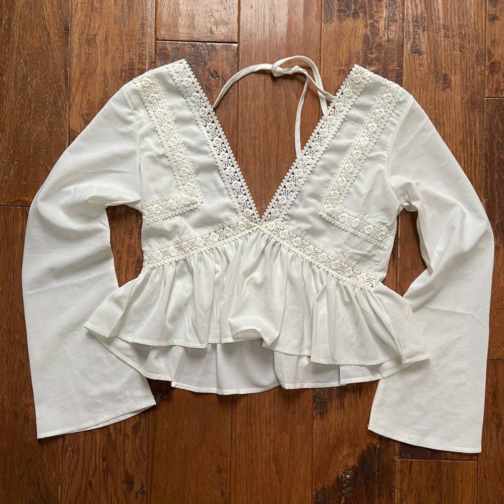 Urban White Sheer Top